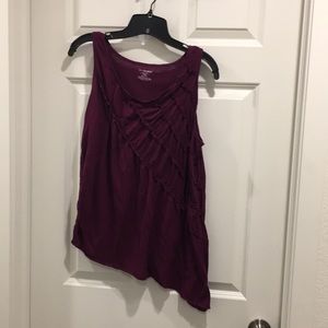 Lane Bryant purple, maroon angled bottom tank size 14, 16